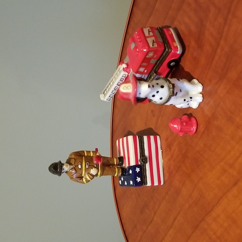 Firefighter miniature jewellery boxes